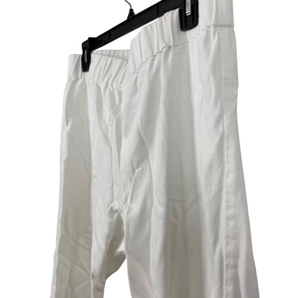 Soft Surroundings Womens White Studded Pull On Elastic Waist Stretch Pants sz L - Picture 10 of 16
